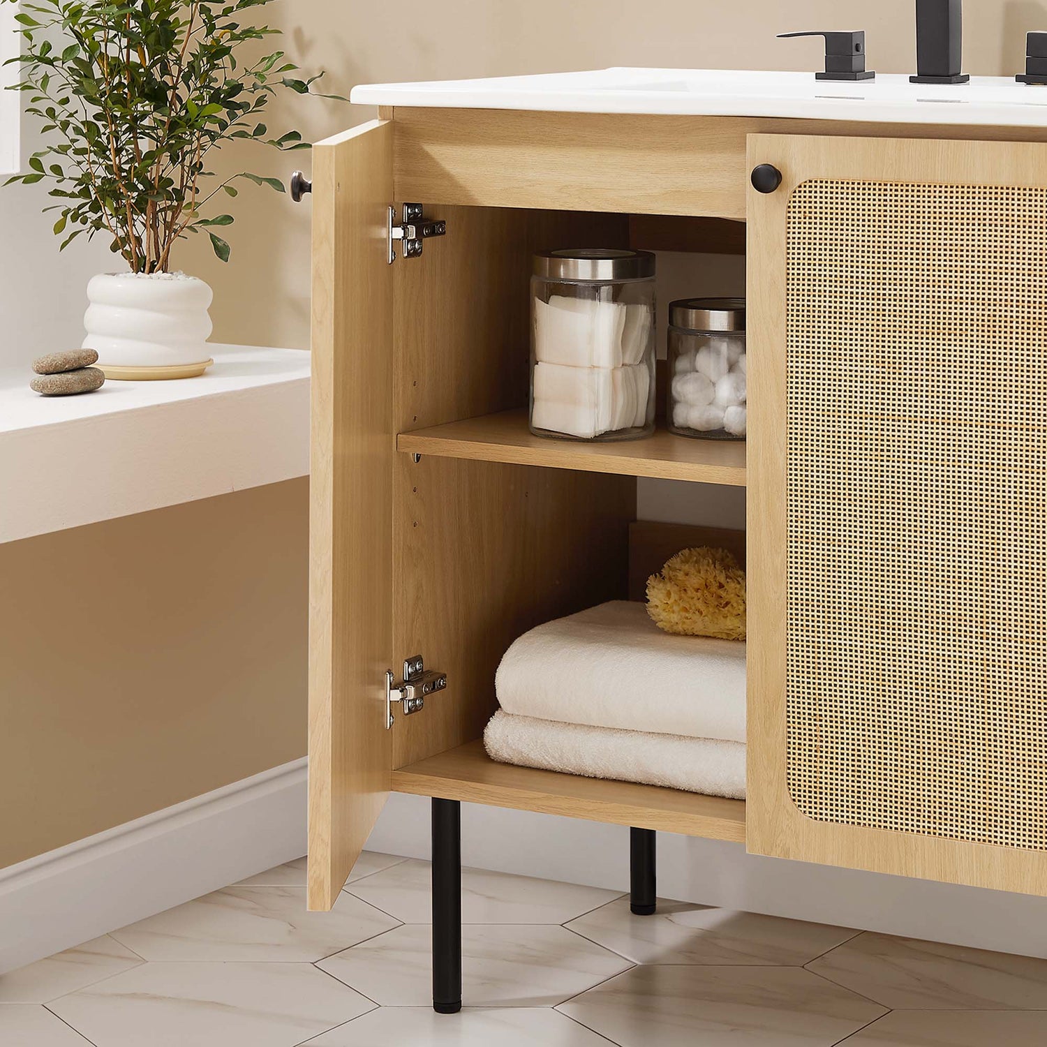 Chaucer Bathroom Vanity with White Basin Included by Modway