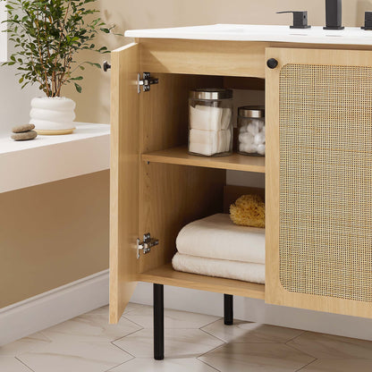 Chaucer Bathroom Vanity with White Basin Included by Modway