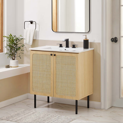Chaucer Bathroom Vanity with White Basin Included by Modway