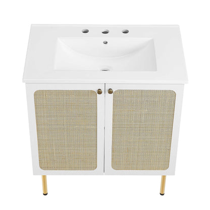 Chaucer Bathroom Vanity with White Basin Included by Modway