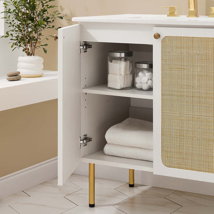 Chaucer Bathroom Vanity with White Basin Included by Modway