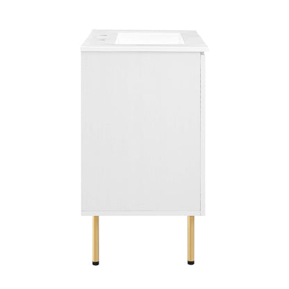 Chaucer Bathroom Vanity with White Basin Included by Modway