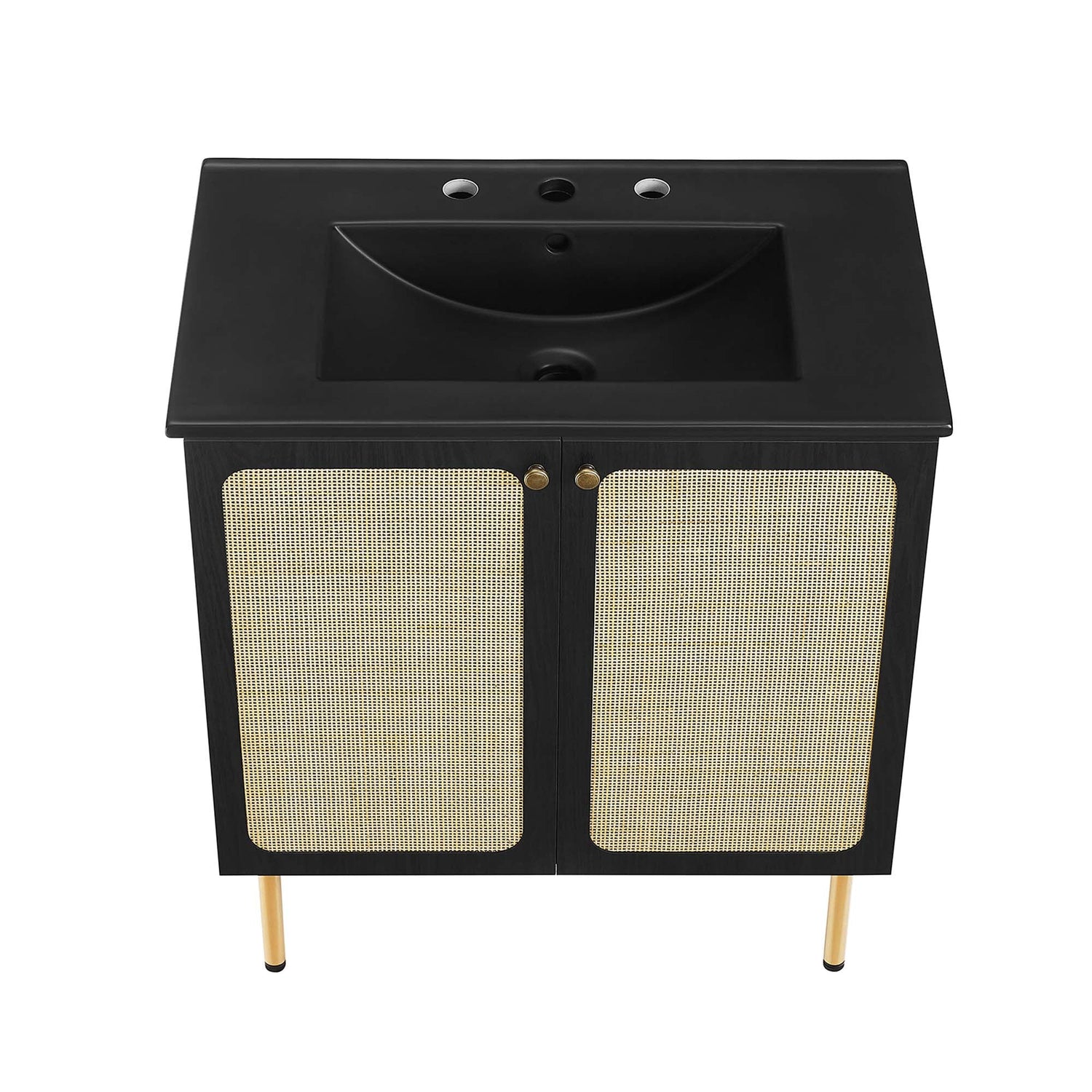 Chaucer Bathroom Vanity with Black Basin Included by Modway