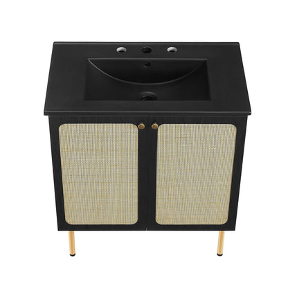 Chaucer Bathroom Vanity with Black Basin Included by Modway
