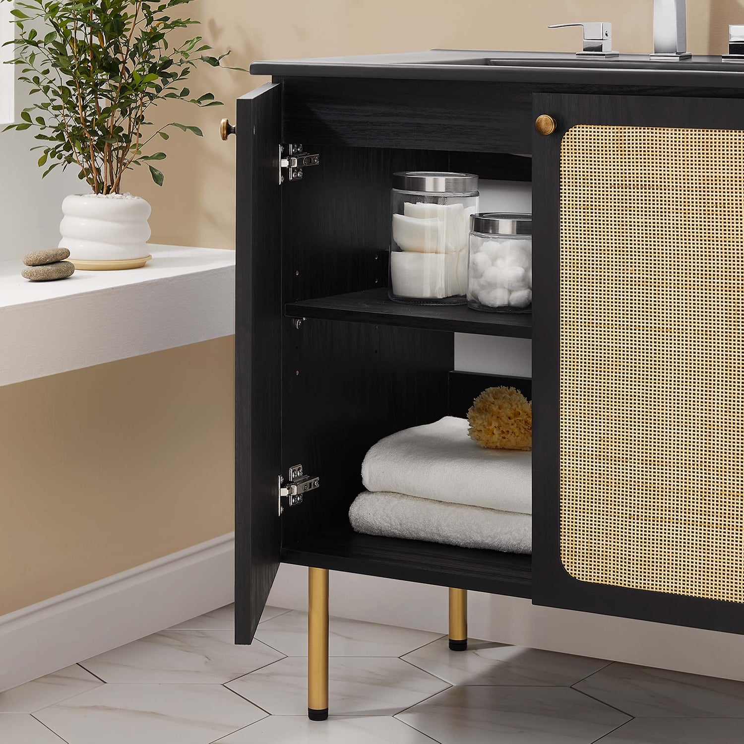Chaucer Bathroom Vanity with Black Basin Included by Modway