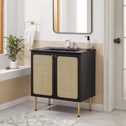 Chaucer Bathroom Vanity with Black Basin Included by Modway