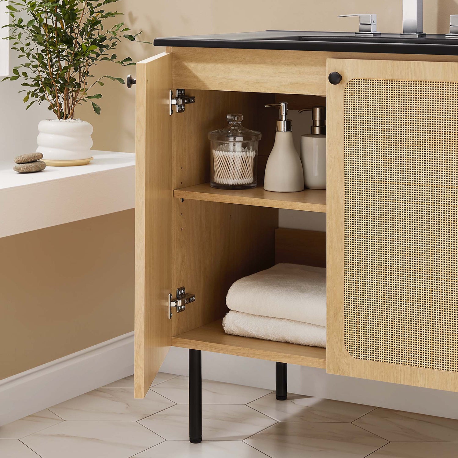 Chaucer Bathroom Vanity with Black Basin Included by Modway