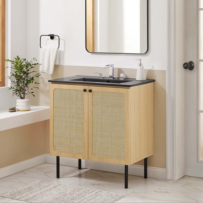 Chaucer Bathroom Vanity with Black Basin Included by Modway