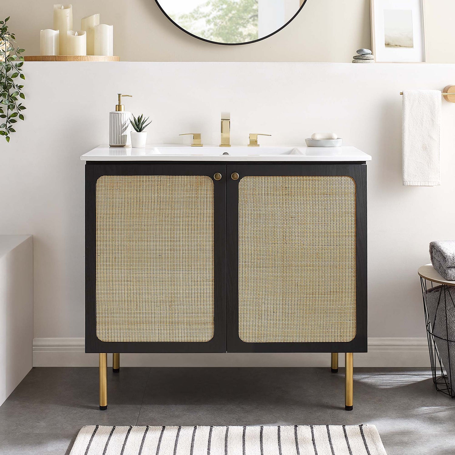 Chaucer Bathroom Vanity with White Basin Included by Modway