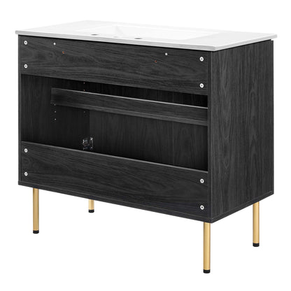 Chaucer Bathroom Vanity with White Basin Included by Modway