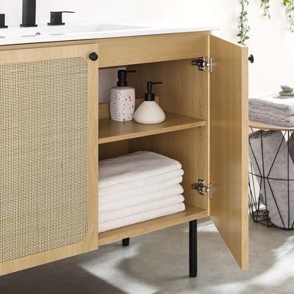 Chaucer Bathroom Vanity with White Basin Included by Modway