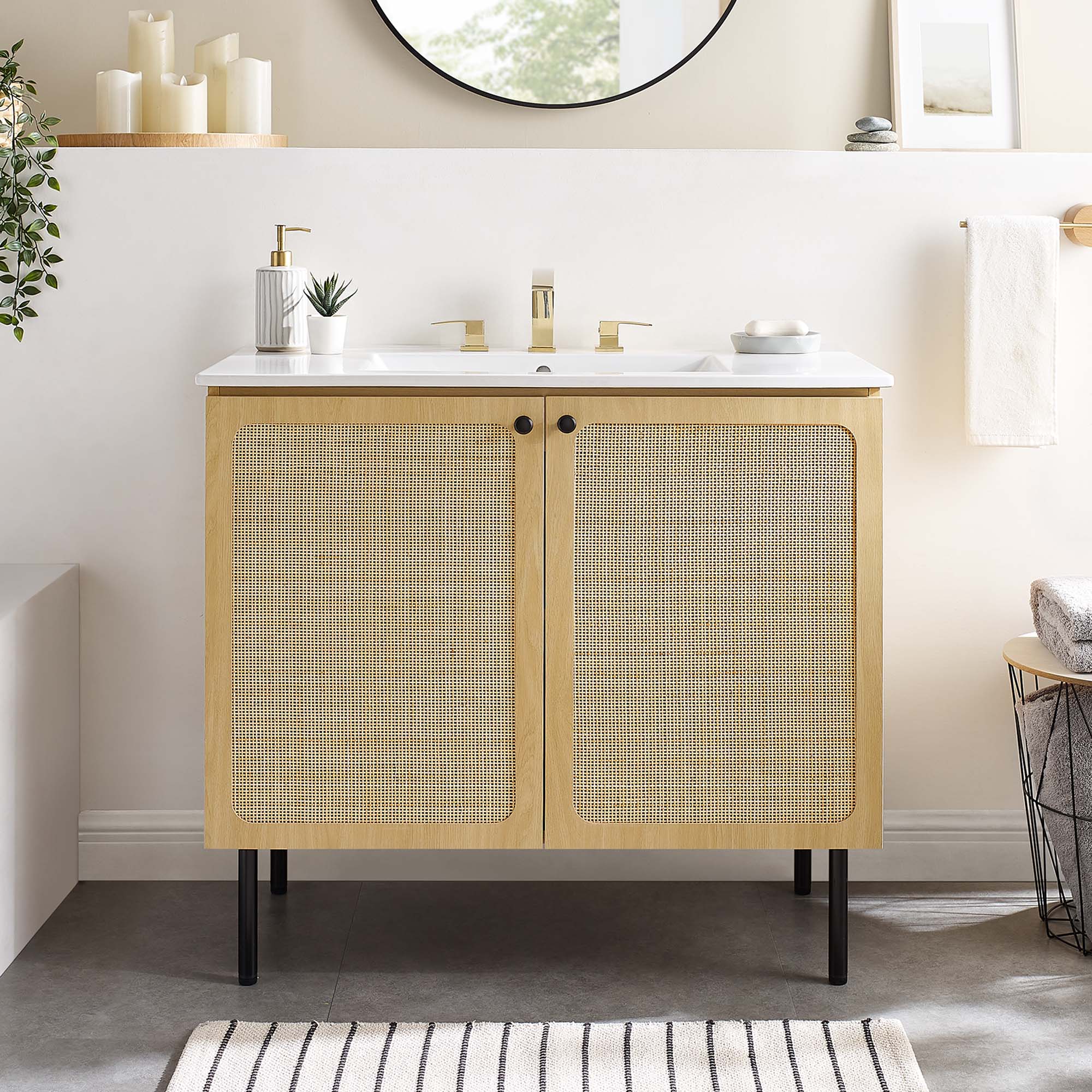 Chaucer Bathroom Vanity with White Basin Included By HouseBean