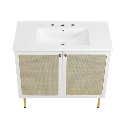 Chaucer Bathroom Vanity with White Basin Included by Modway