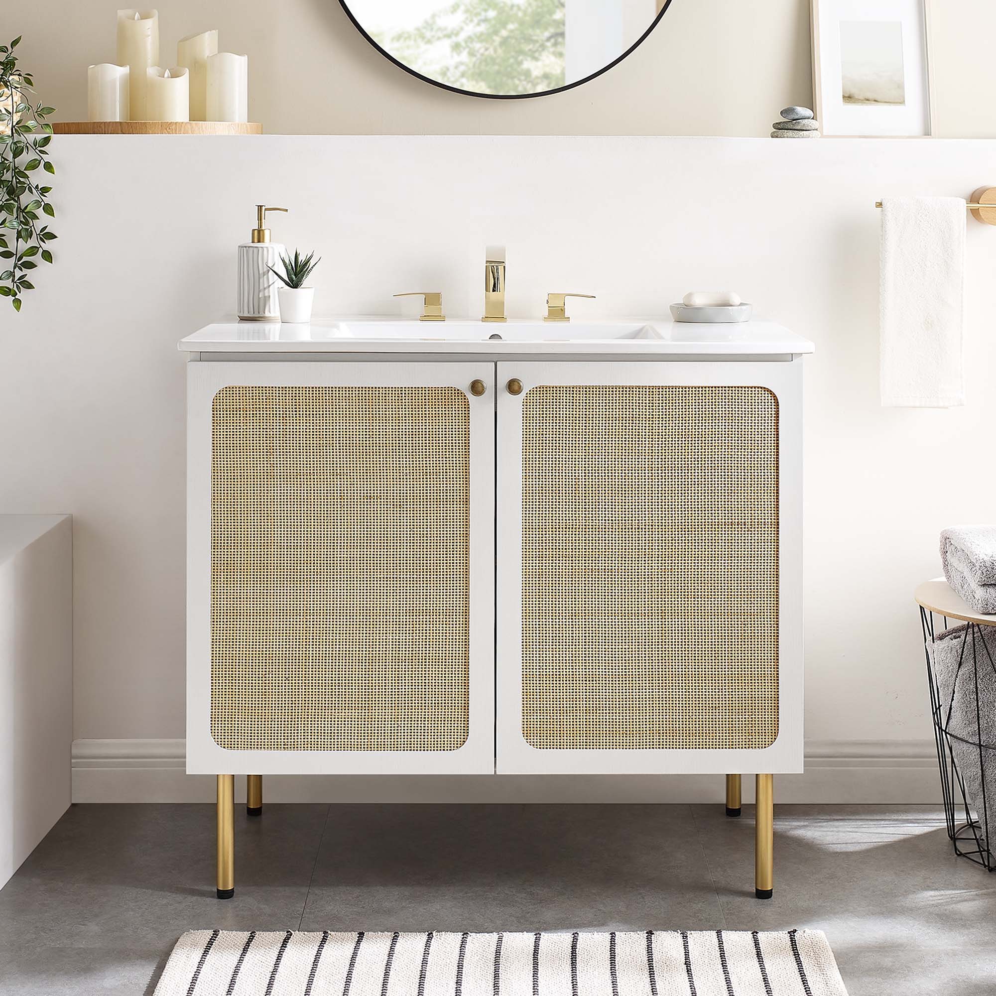 Chaucer Bathroom Vanity with White Basin Included By HouseBean