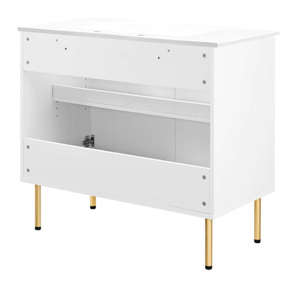 Chaucer Bathroom Vanity with White Basin Included by Modway