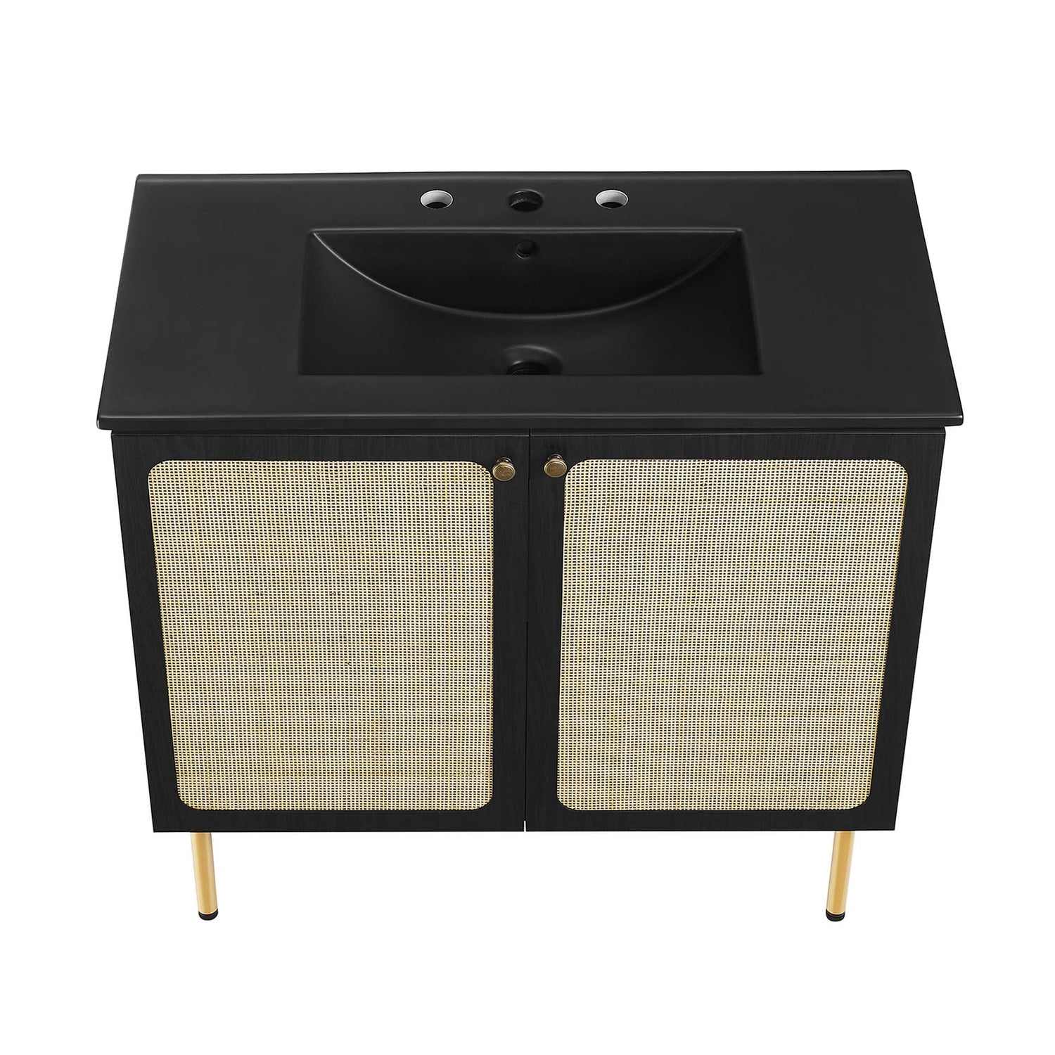 Chaucer Bathroom Vanity with Black Basin Included by Modway