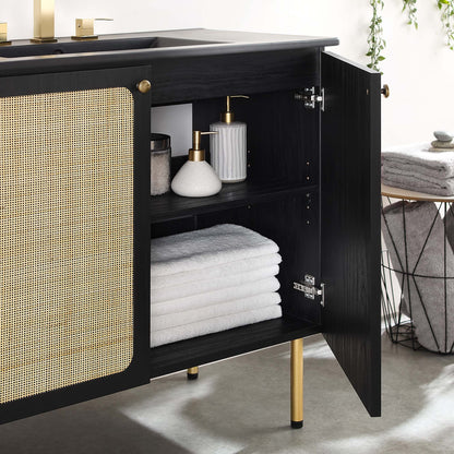 Chaucer Bathroom Vanity with Black Basin Included by Modway