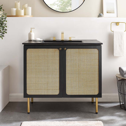 Chaucer Bathroom Vanity with Black Basin Included by Modway
