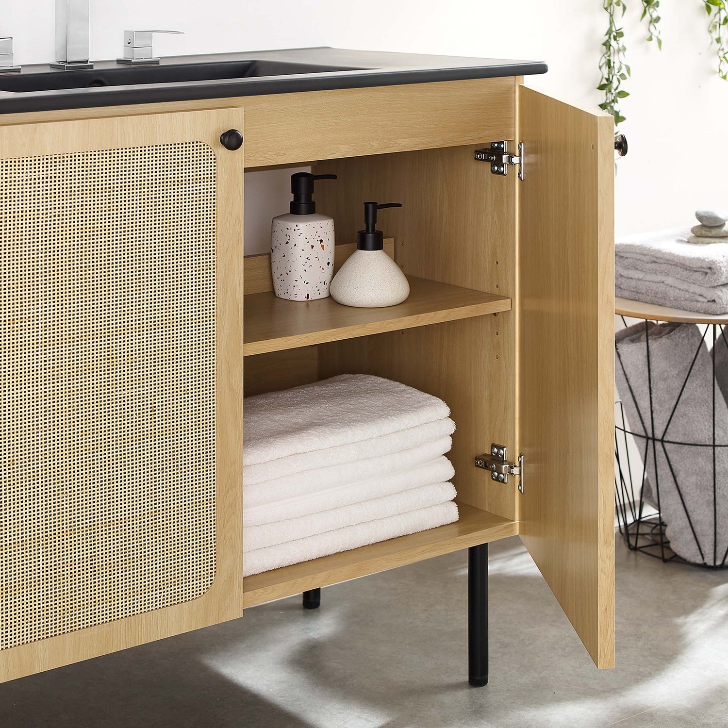 Chaucer Bathroom Vanity with Black Basin Included by Modway