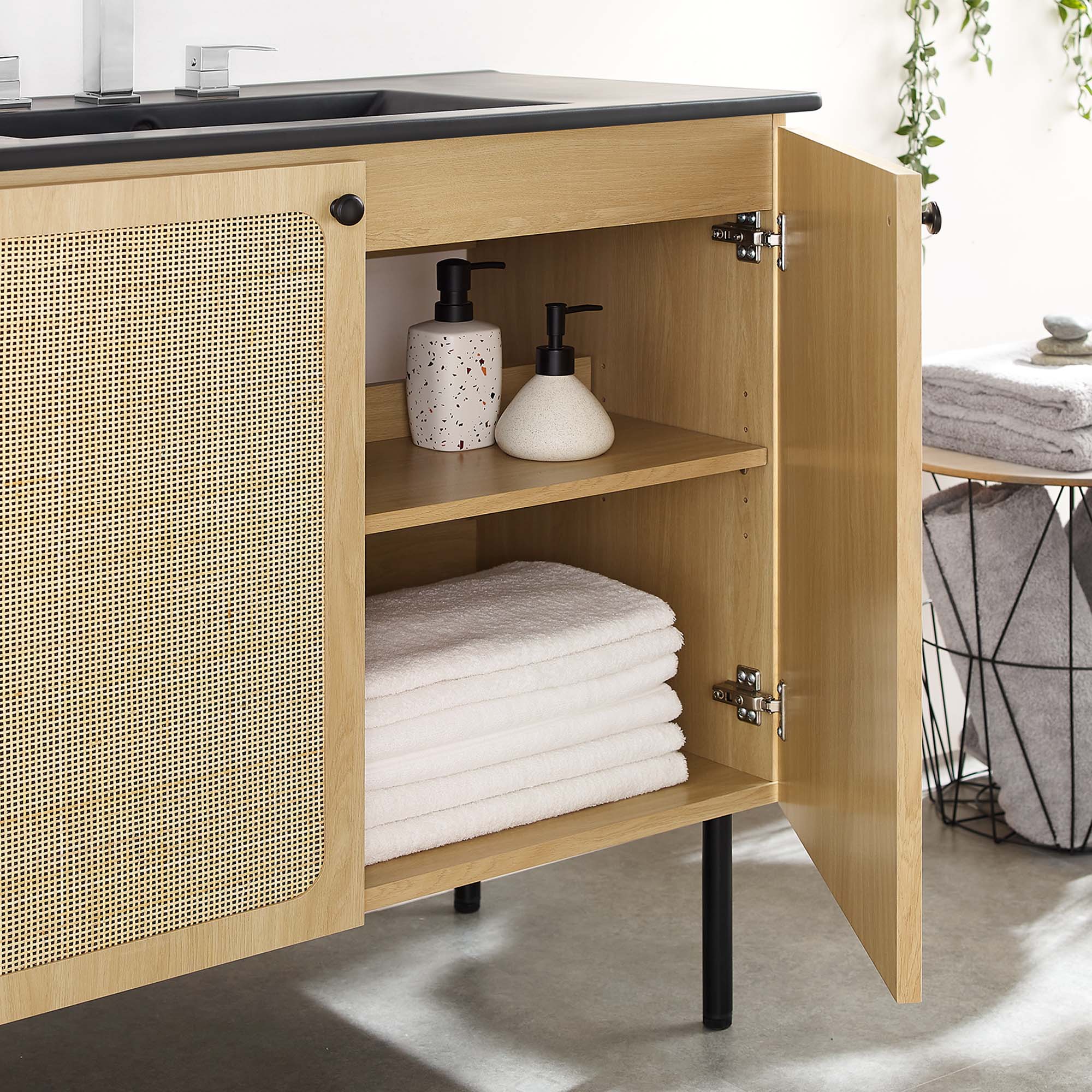Chaucer Bathroom Vanity with Black Basin Included by Modway
