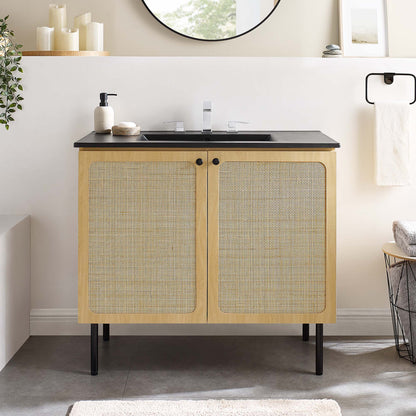 Chaucer Bathroom Vanity with Black Basin Included by Modway