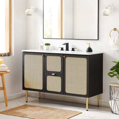 Chaucer 48&quot; Bathroom Vanity with White Basin Included by Modway