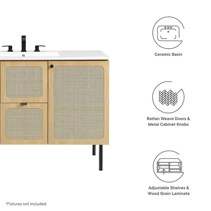 Chaucer 48&quot; Bathroom Vanity with White Basin Included by Modway
