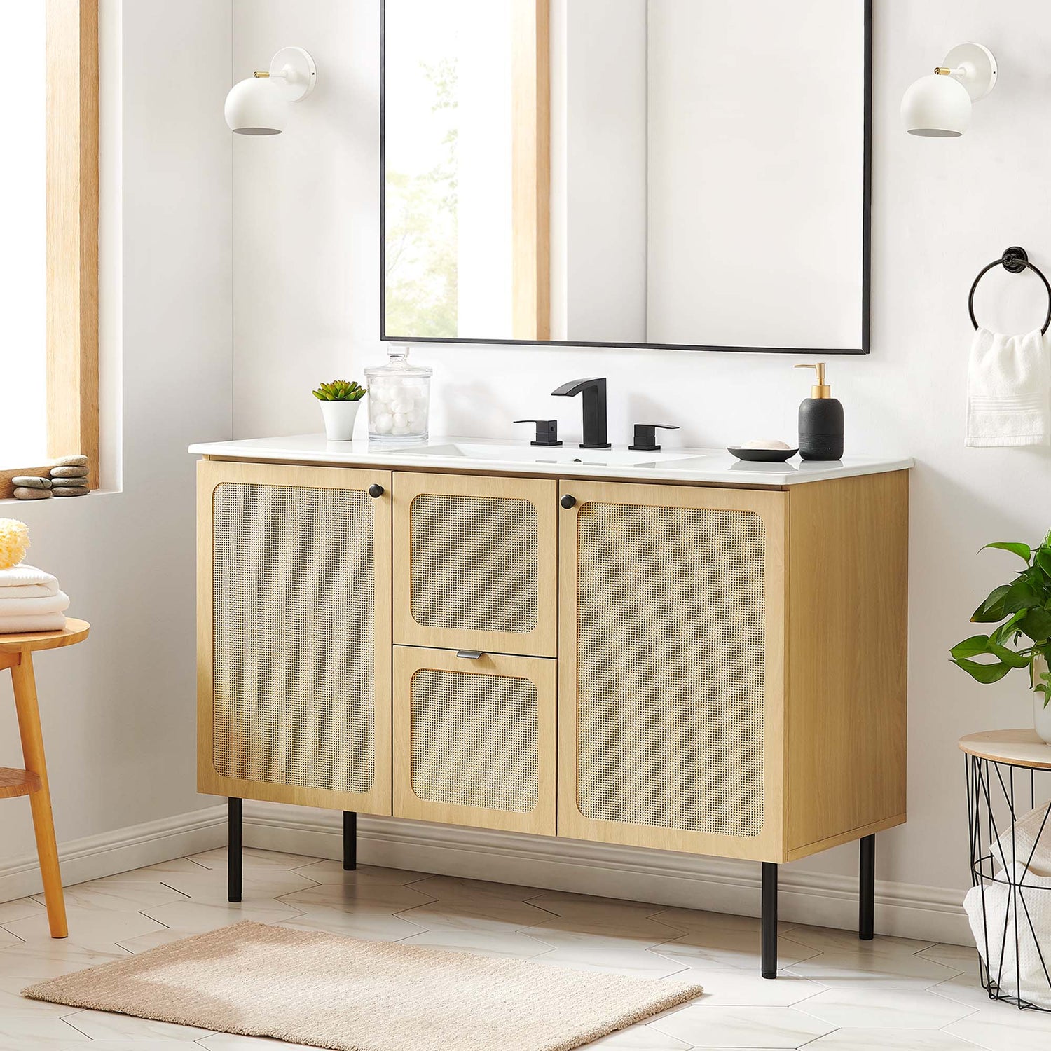 Chaucer 48&quot; Bathroom Vanity with White Basin Included by Modway
