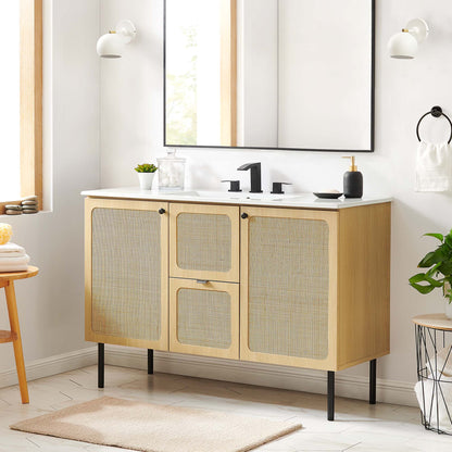 Chaucer 48&quot; Bathroom Vanity with White Basin Included by Modway