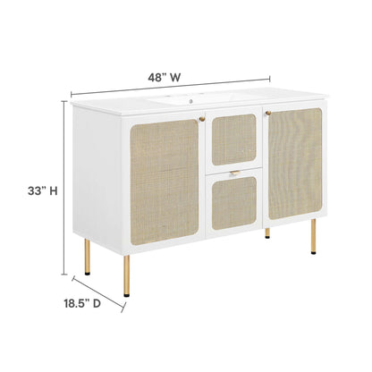 Chaucer 48&quot; Bathroom Vanity with White Basin Included by Modway