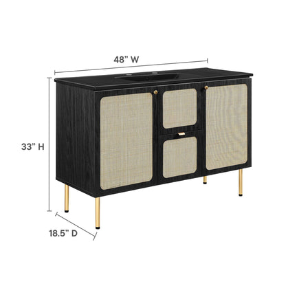 Chaucer Bathroom Vanity with Black Basin Included by Modway