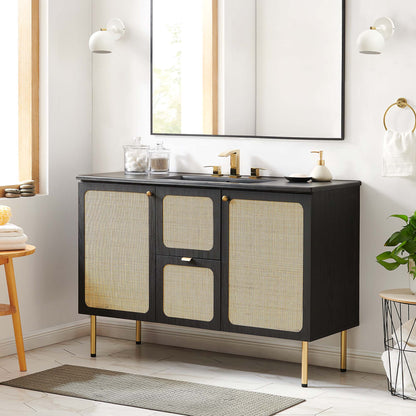 Chaucer Bathroom Vanity with Black Basin Included by Modway