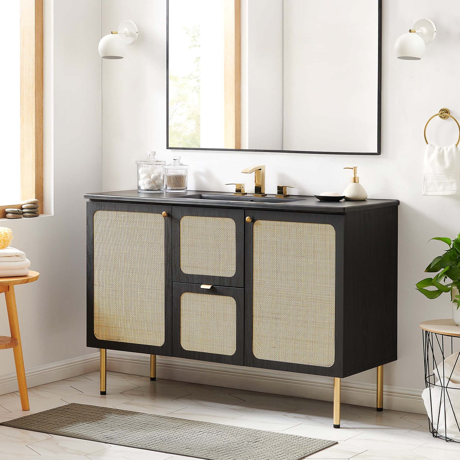 Chaucer Bathroom Vanity with Black Basin Included By HouseBean