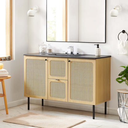 Chaucer Bathroom Vanity with Black Basin Included by Modway