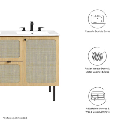 Chaucer 48&quot; Bathroom Vanity with White Basin Included by Modway