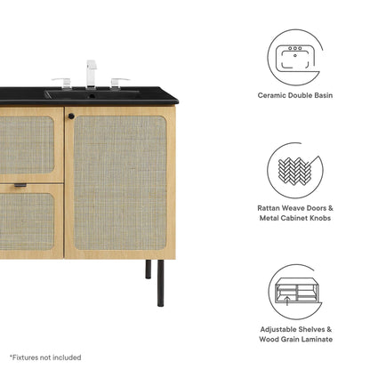 Chaucer Bathroom Vanity with Black Basin Included by Modway