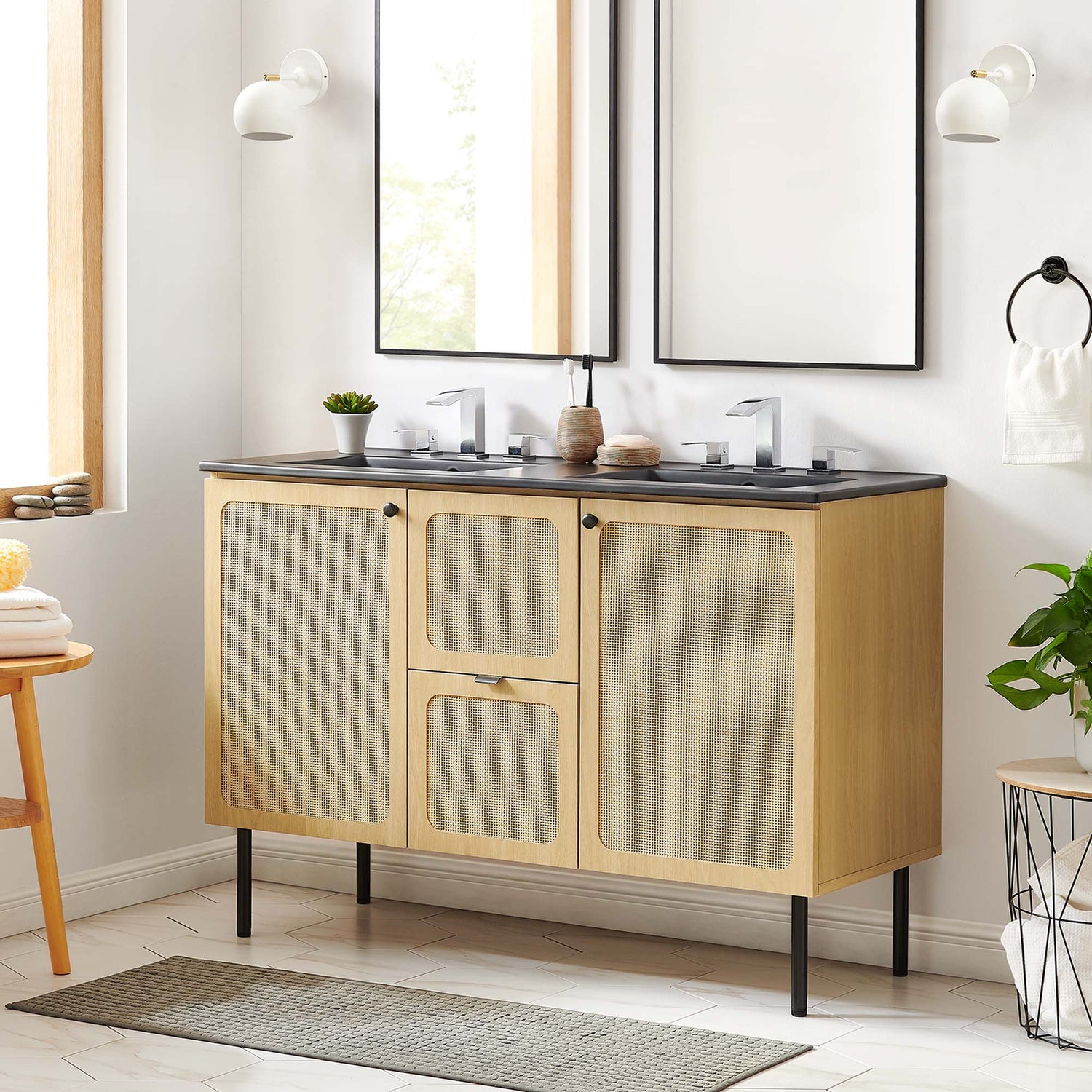 Chaucer Bathroom Vanity with Black Basin Included by Modway