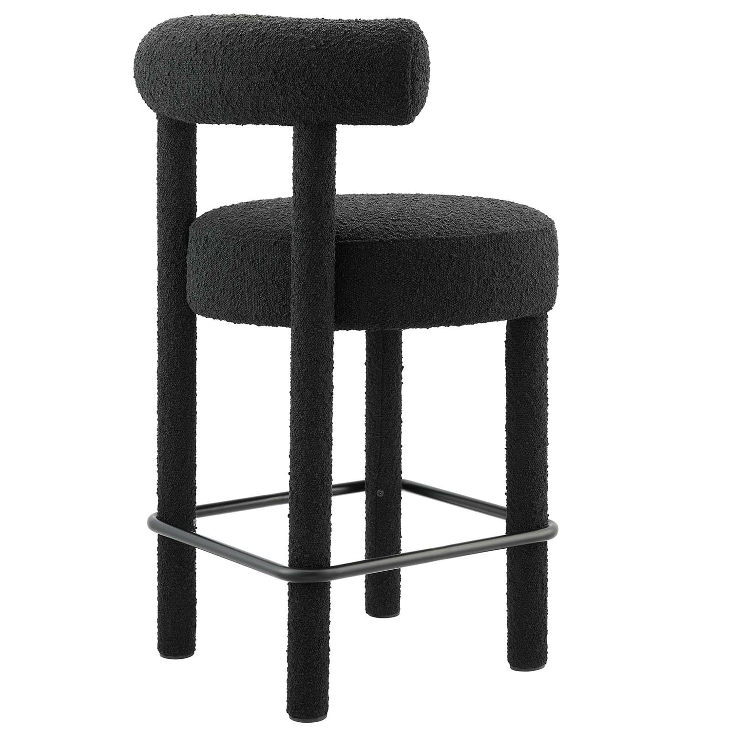 Toulouse Boucle Fabric Counter Stool - Set of 2 By HouseBean