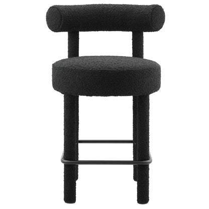 Toulouse Boucle Fabric Counter Stool - Set of 2 By HouseBean