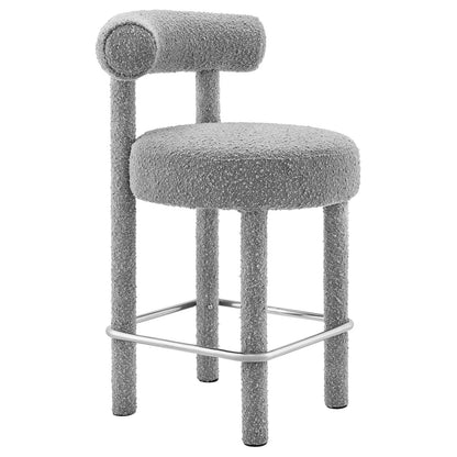 Toulouse Boucle Fabric Counter Stool - Set of 2 By HouseBean