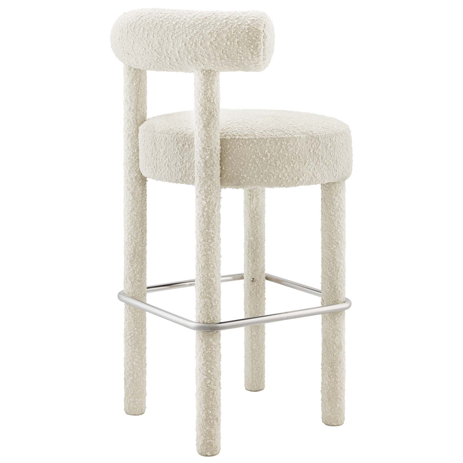 Toulouse Boucle Fabric Bar Stool - Set of 2 By HouseBean