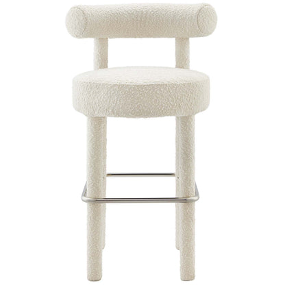 Toulouse Boucle Fabric Bar Stool - Set of 2 By HouseBean