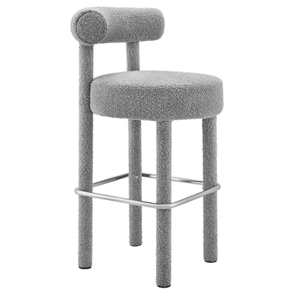 Toulouse Boucle Fabric Bar Stool - Set of 2 By HouseBean