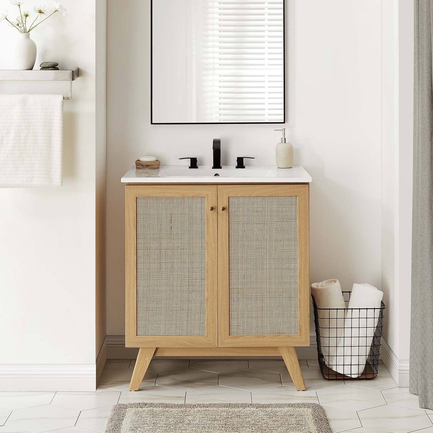 Soma Bathroom Vanity with White Basin Included by Modway