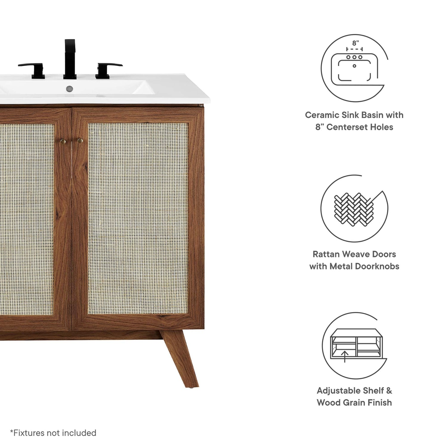 Soma Bathroom Vanity with White Basin Included by Modway