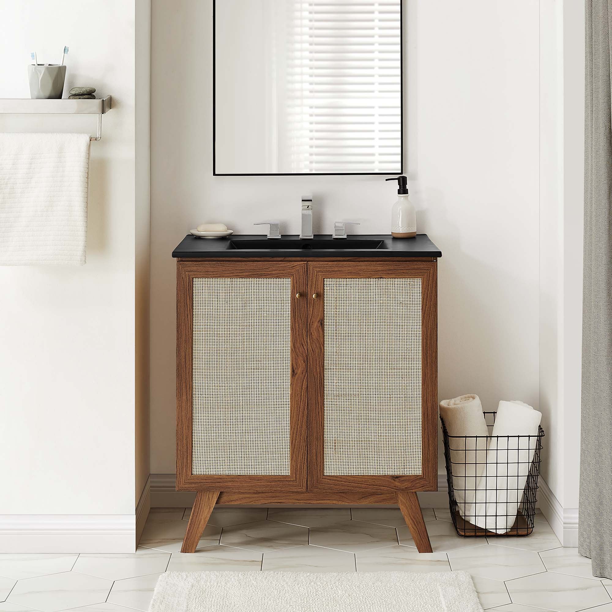 Soma Bathroom Vanity with Black Basin Included By HouseBean