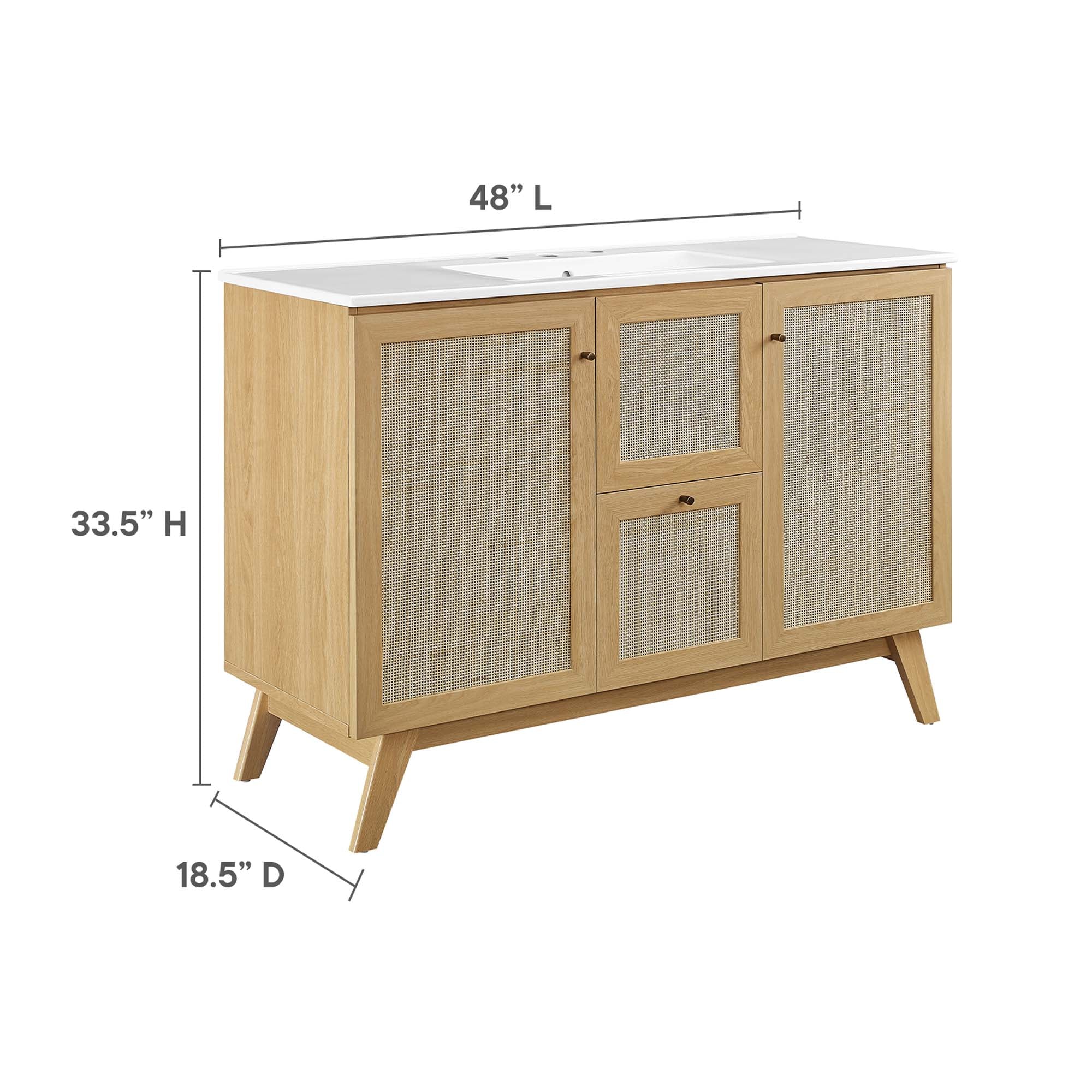 Soma Bathroom Vanity with White Basin Included by Modway
