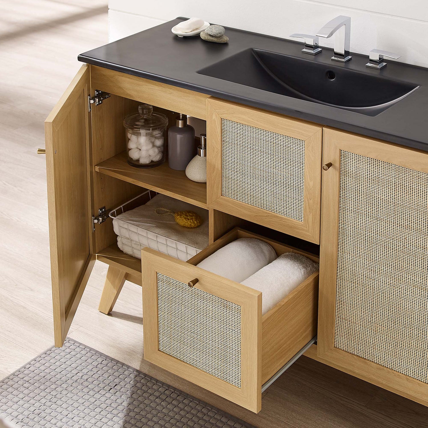 Soma Bathroom Vanity with Black Basin Included by Modway