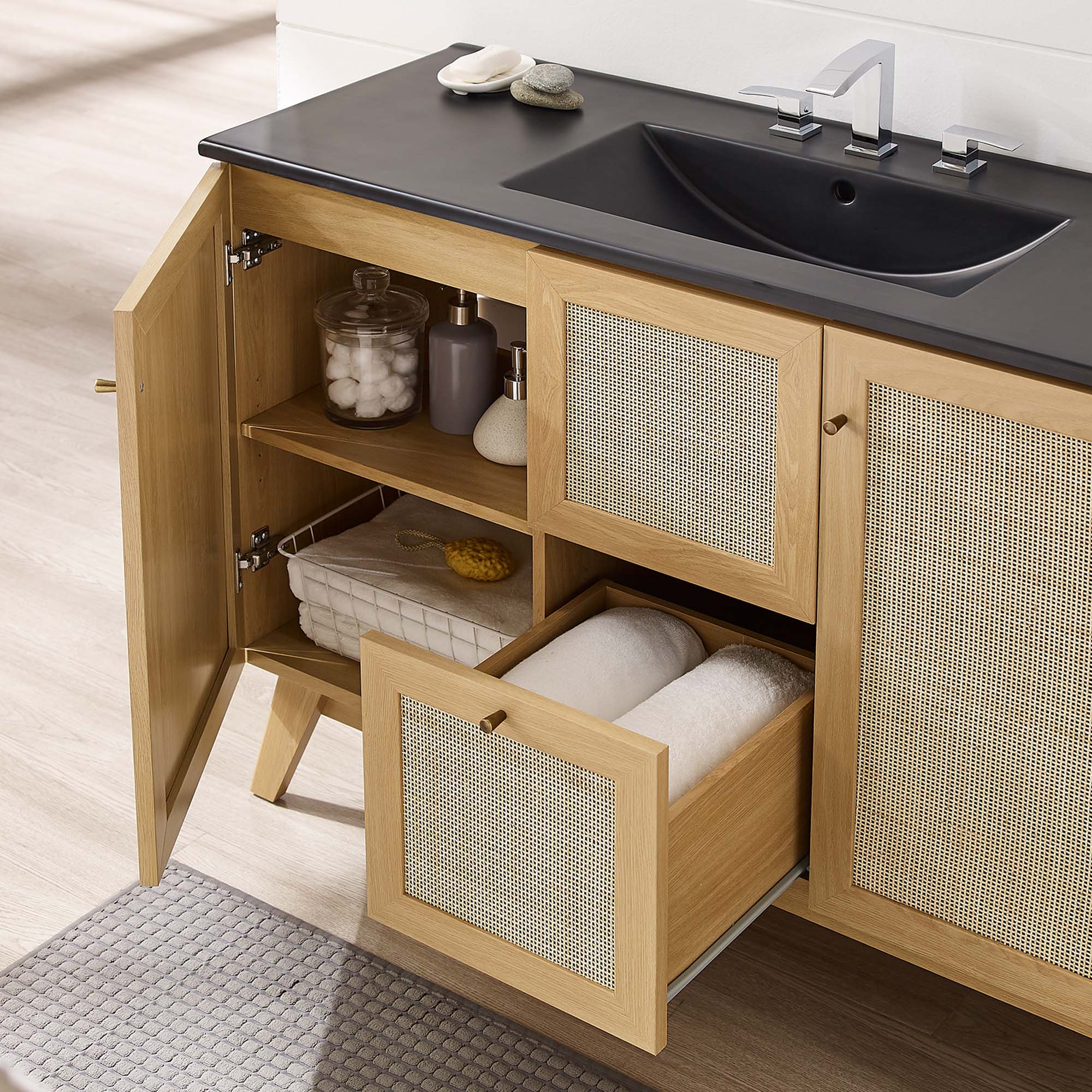 Soma Bathroom Vanity with Black Basin Included by Modway