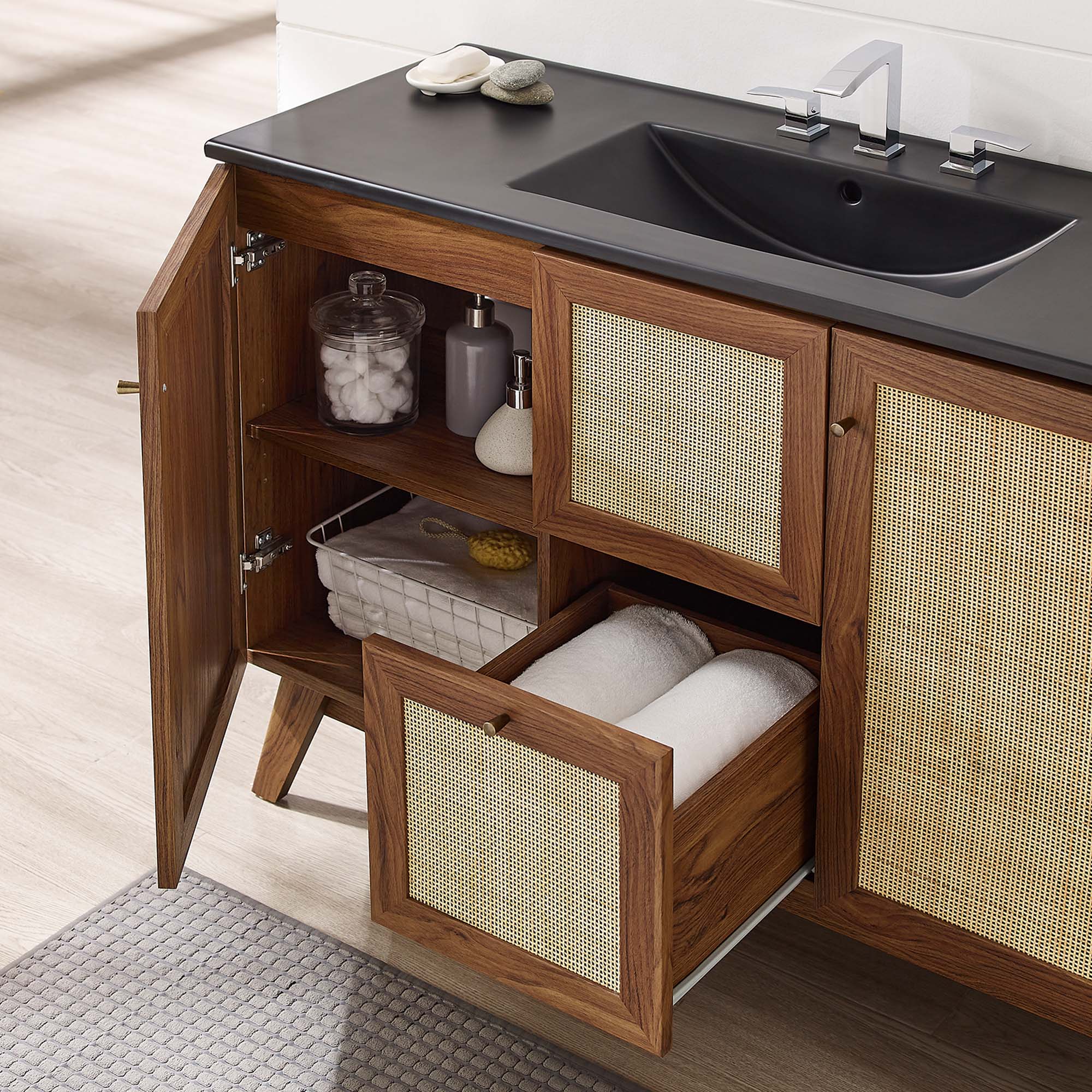 Soma Bathroom Vanity with Black Basin Included By HouseBean